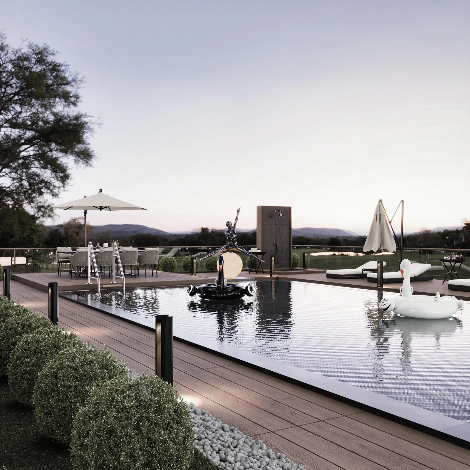 Bodrum villa projesinde havuz, bahçe ve terasın iç mekânla ilişkisi
