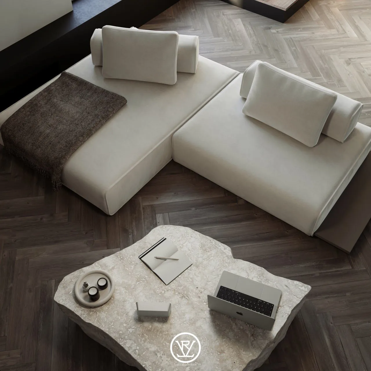Levent penthouse projesi yemek alanı