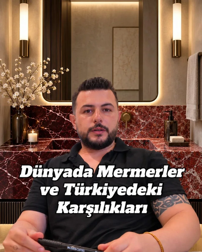 Dünyada mermerler ve Türkiye'deki karşılıkları