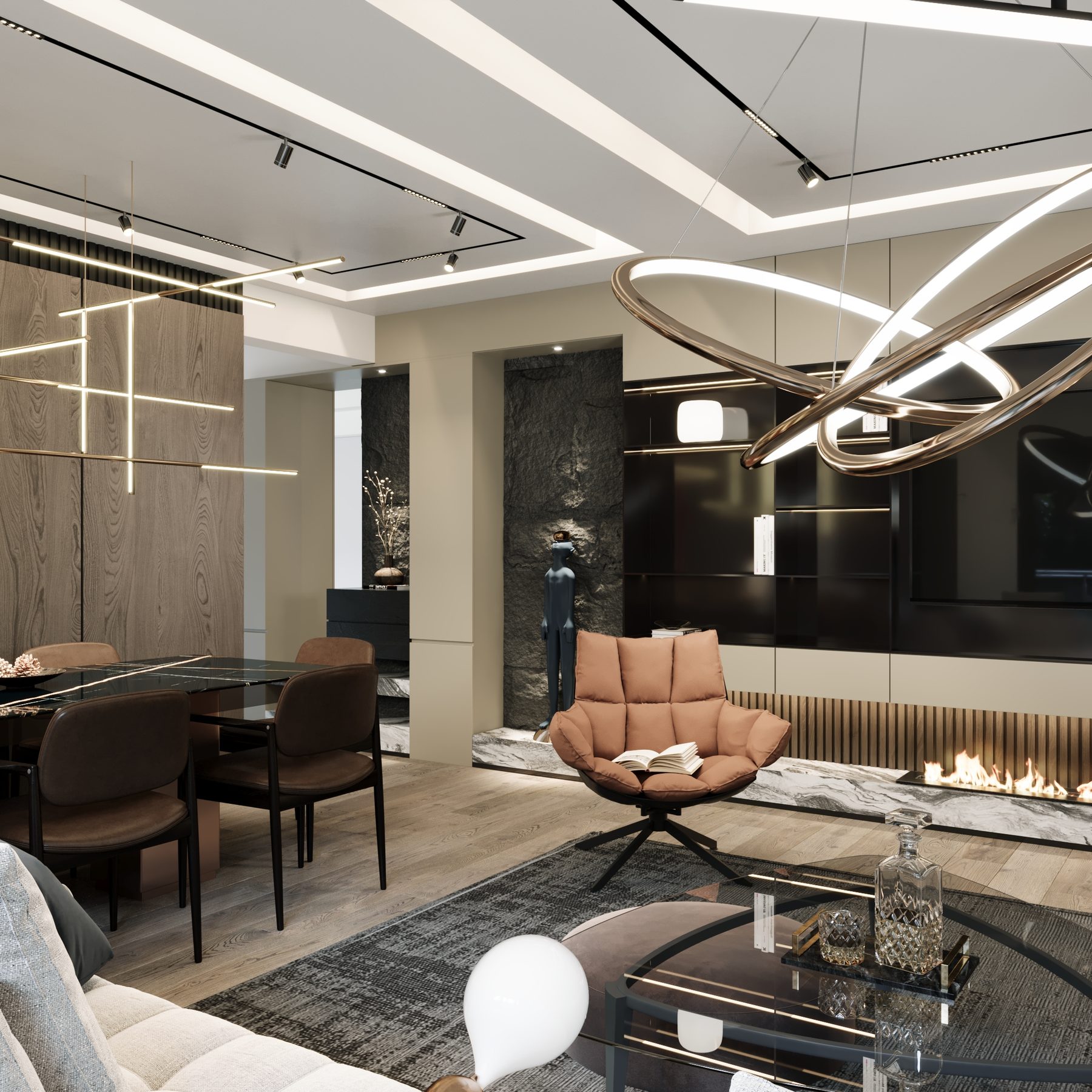 Sancaktepe Konut Projesi — salon | Varalli Interior iç mimari uygulaması