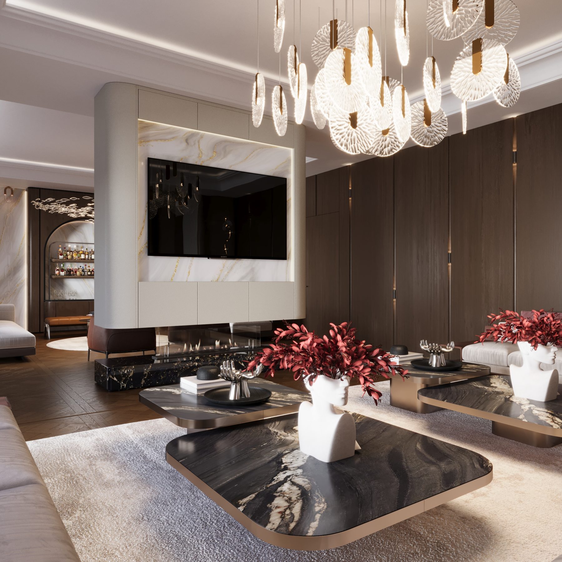Pelican Hill Malikane Projesi — salon | Varalli Interior iç mimari uygulaması
