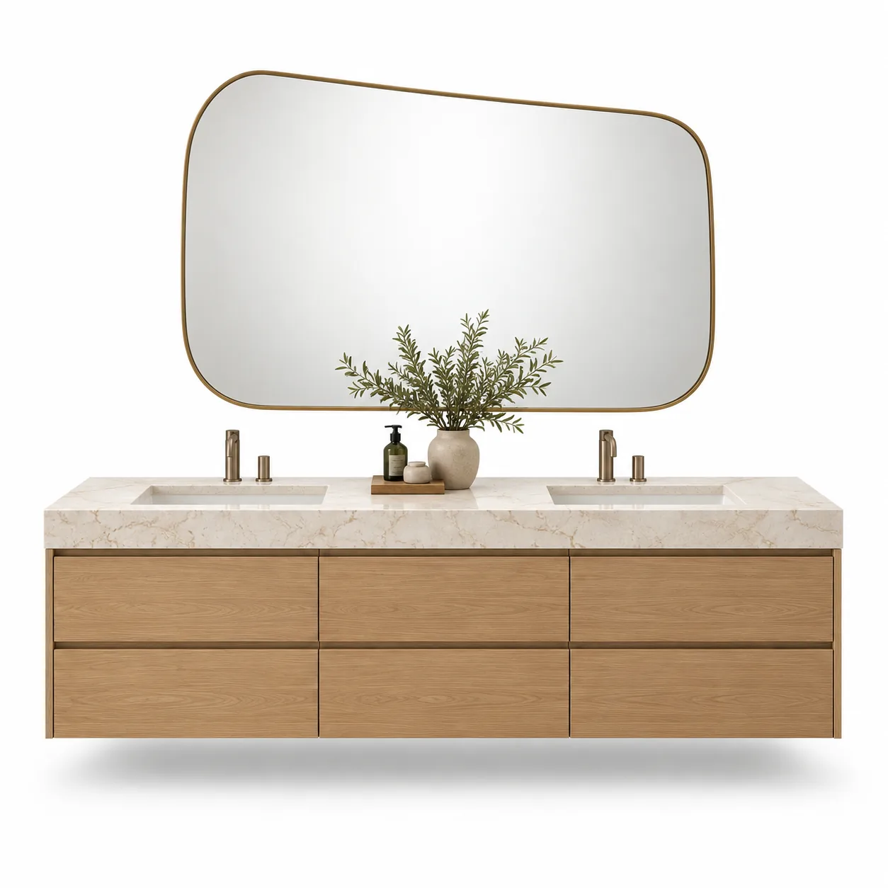 Valencia Lavabo Dolabı — Valencia koleksiyonu, banyo dolapları & aynalar | Varalli Interior özel üretim (1. açı)