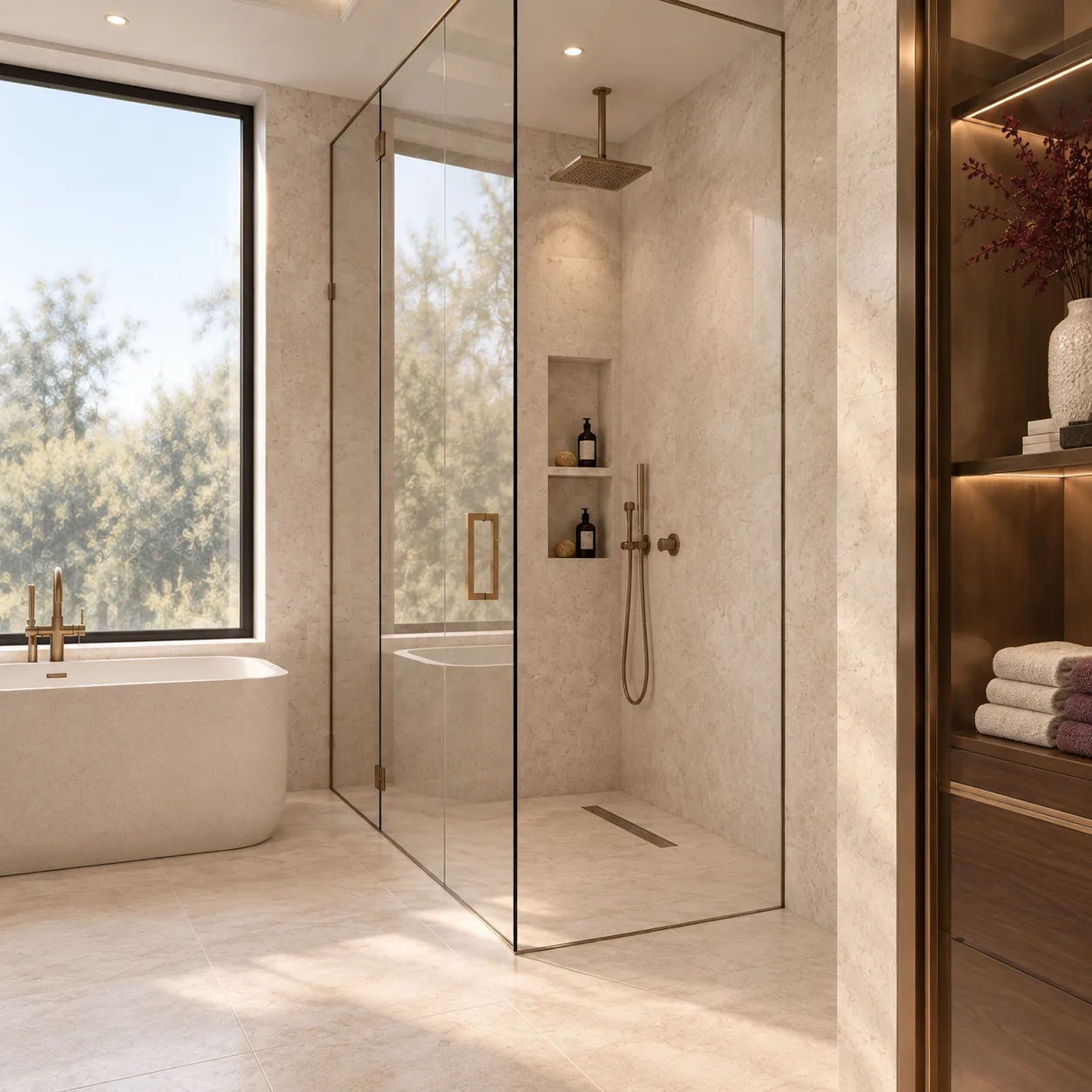 Salina Ebeveyn Banyo Grubu — Salina koleksiyonu, duşa kabinler | Varalli Interior özel üretim