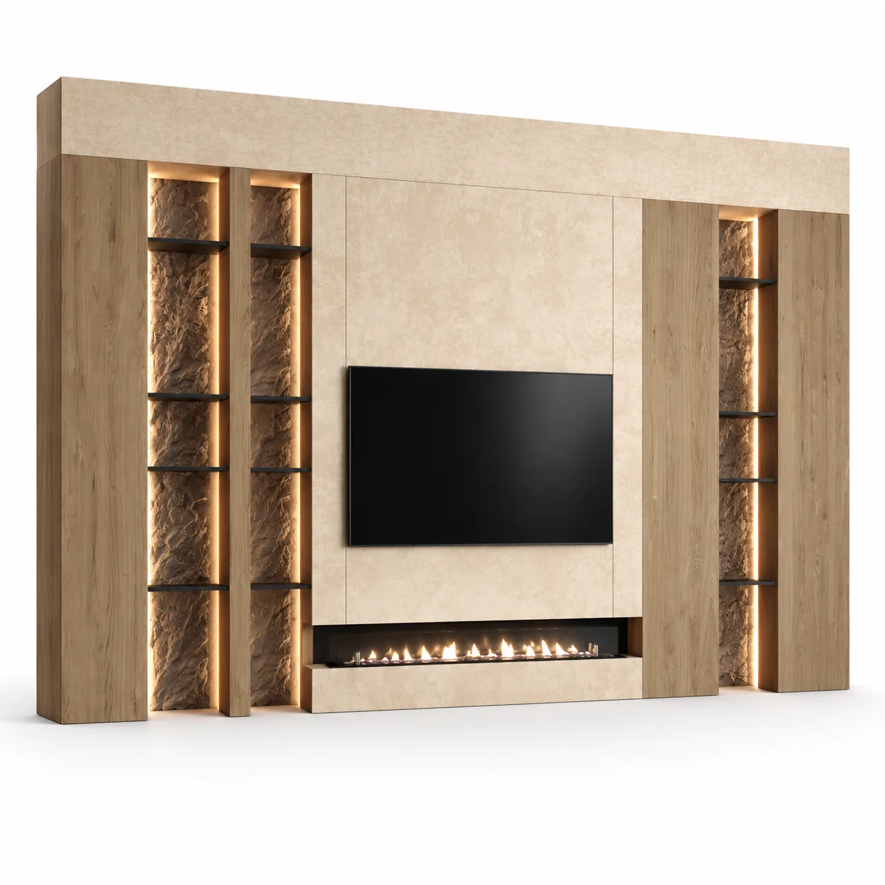 Fiore TV Ünitesi — tv ünitesi | Varalli Interior özel üretim (1. açı)