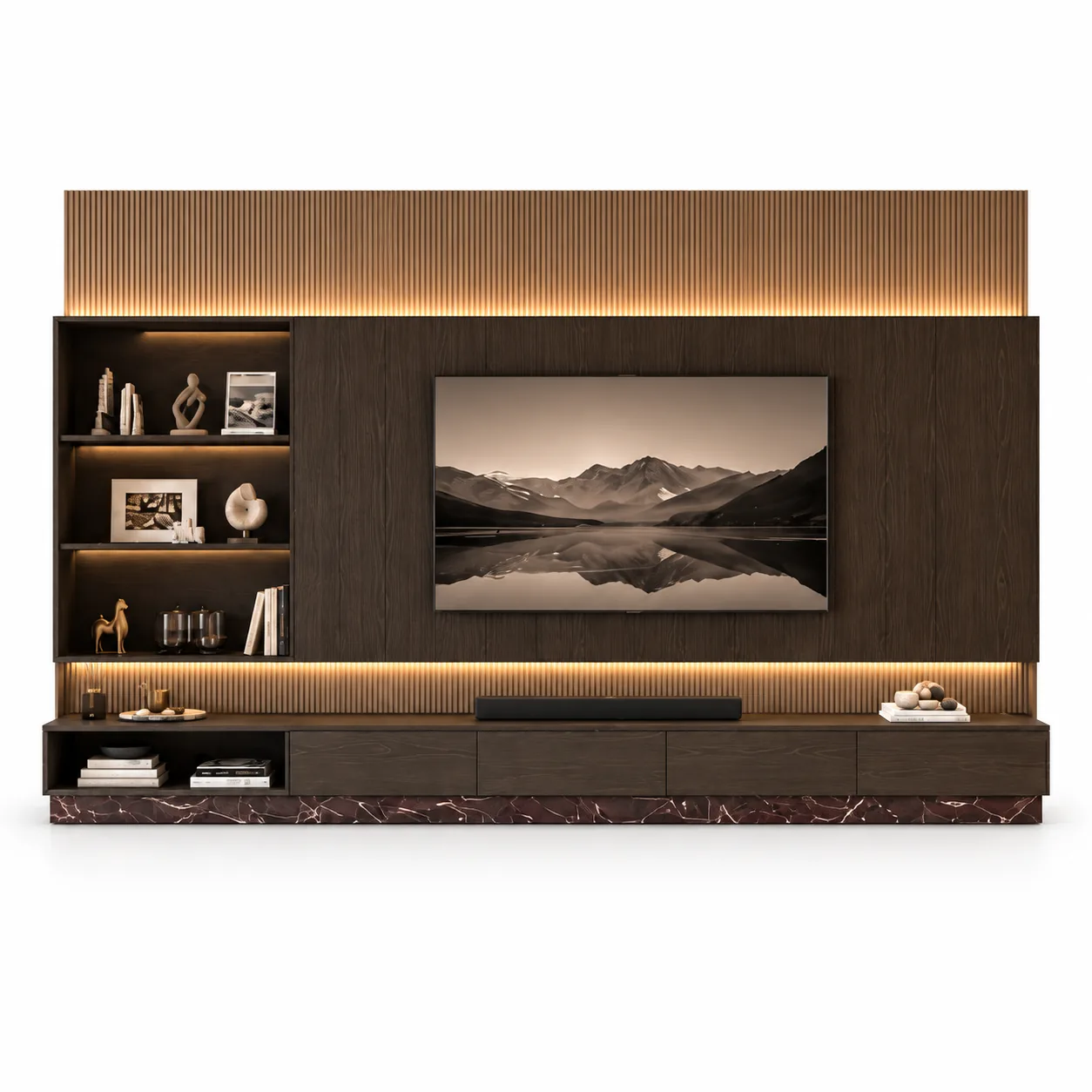 Formentor TV Ünitesi — Formentor koleksiyonu, tv ünitesi | Varalli Interior özel üretim (1. açı)