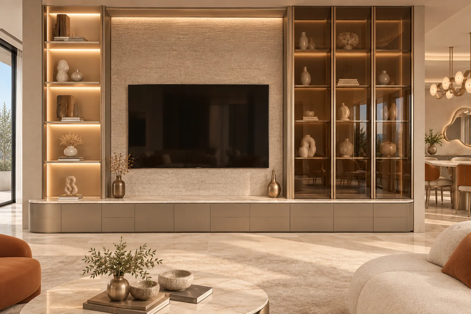 Montera Salon Grubu — Montera koleksiyonu, tv ünitesi | Varalli Interior özel üretim